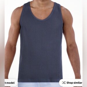 No Boundaries Men's Navy Dust Tank Top